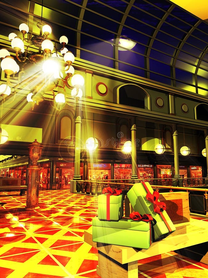 Liften, glas en metaal vector illustratie