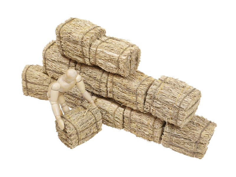 Lifting a Bale of Hay stock image. Image of grass, bedding 227912867