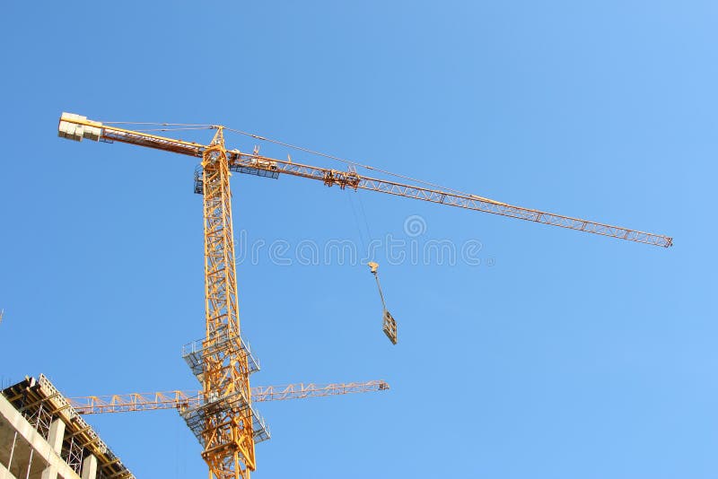 Lifting crane stock photo. Image of business, yellow, lifting 3241466