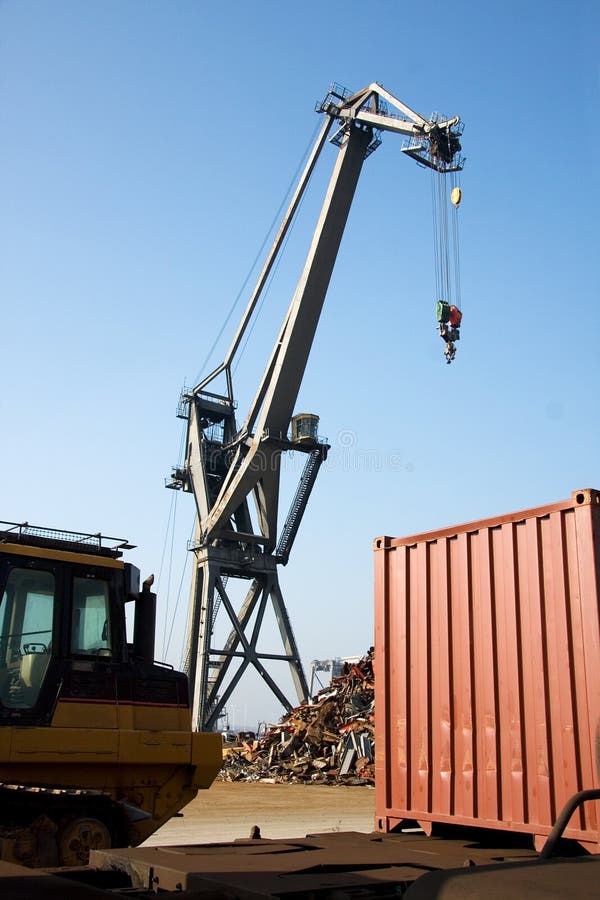 A Corroded Lifting Lug in a Reinforced Concrete Slab Stock Photo