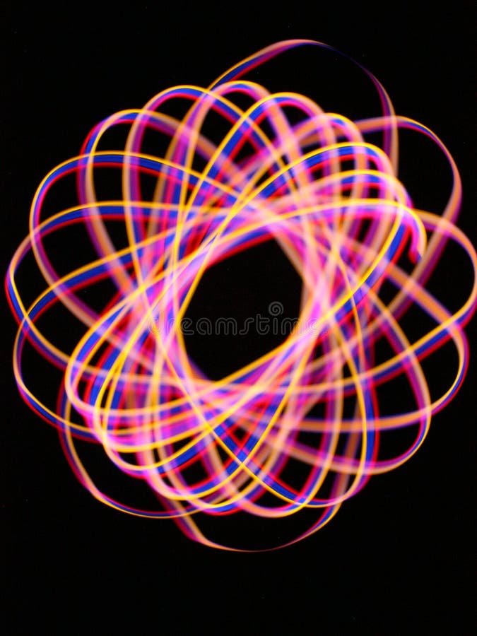 Light abstract forms symmetrical round different colors stock image