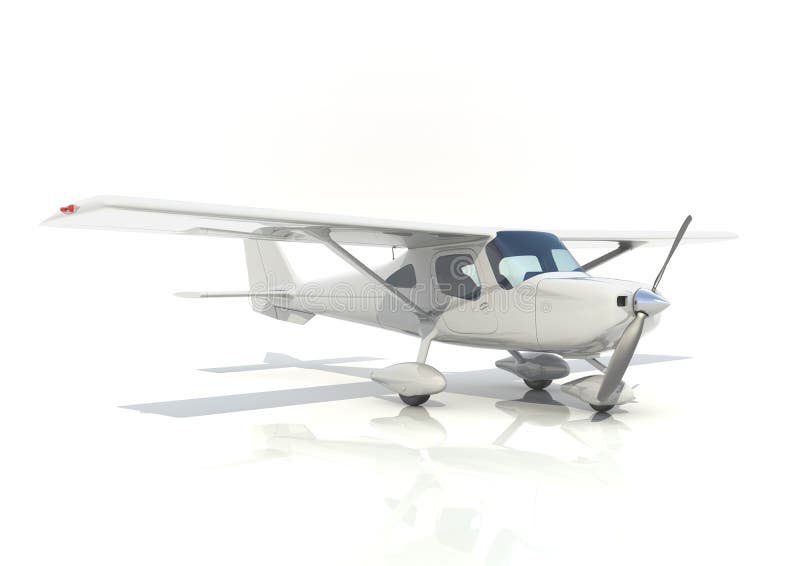 Light aircraft with single propeller