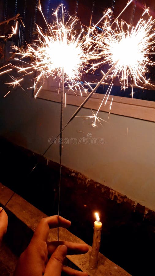 The Light of the Aoi Flower at Night is Full of Meaning Stock Image