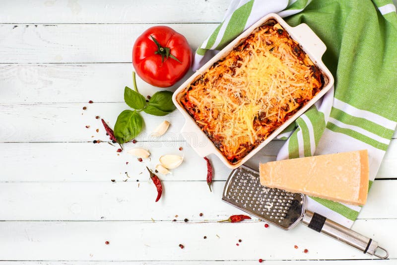 Italian cuisine is lasagna. products for lasagna stock photos Italian cuisine is lasagna. products for lasagna stock photos