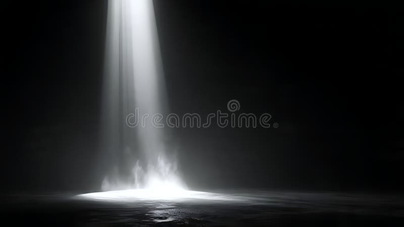 Light Beam On Bubbles () stock illustration.