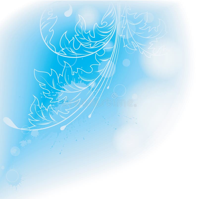 Light blue background with leaves.