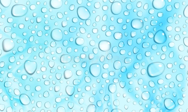 Light blue background of water drops