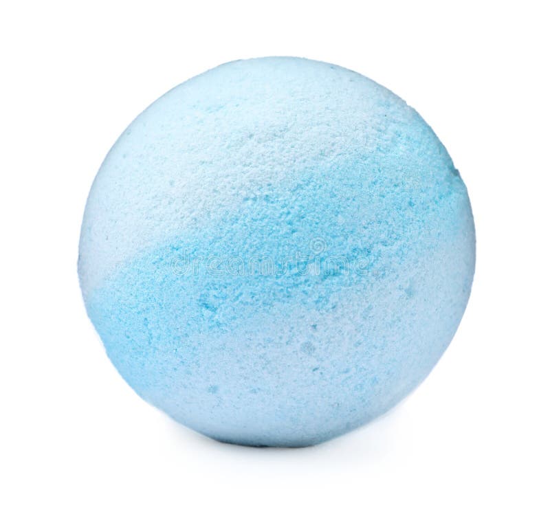 Light Blue Bath Bomb Isolated on White Stock Photo Image of ball