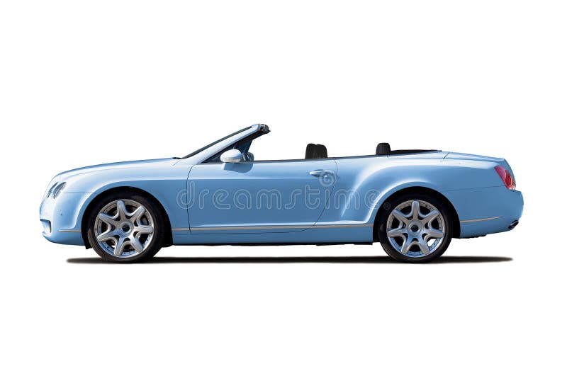 Light blue cabriolet royalty free stock photography