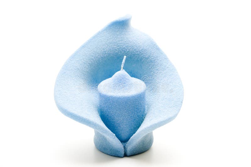 Light blue candle stock image. Image of implements, blue 22731229