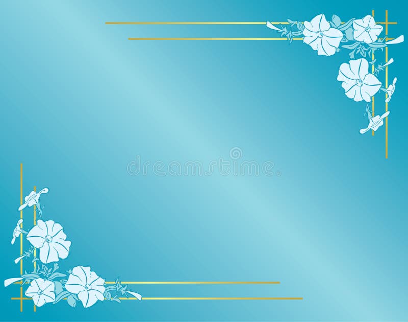 Light Blue Card With Flowers And Gradient Eps Stock Vector