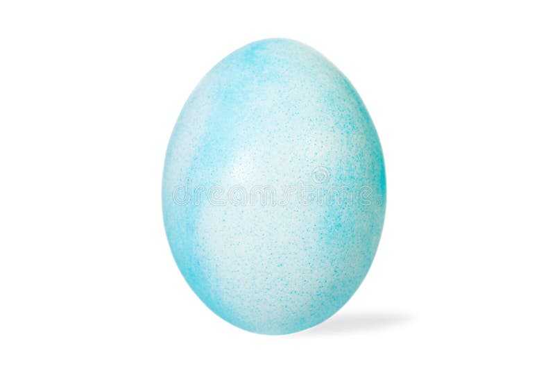 Light Blue Colored Easter Egg, Isolated on White Stock Photo Image of