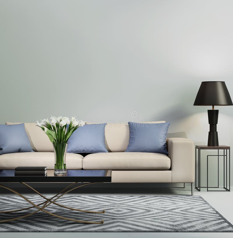 Light blue contemporary modern sofa stock illustration Light blue contemporary modern sofa stock illustration