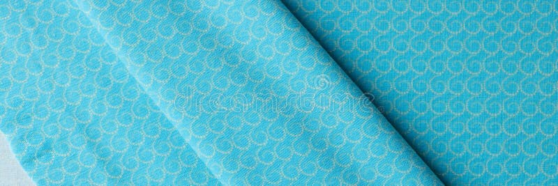 Light blue fabric cloth texture with print for background and design art work stock photography