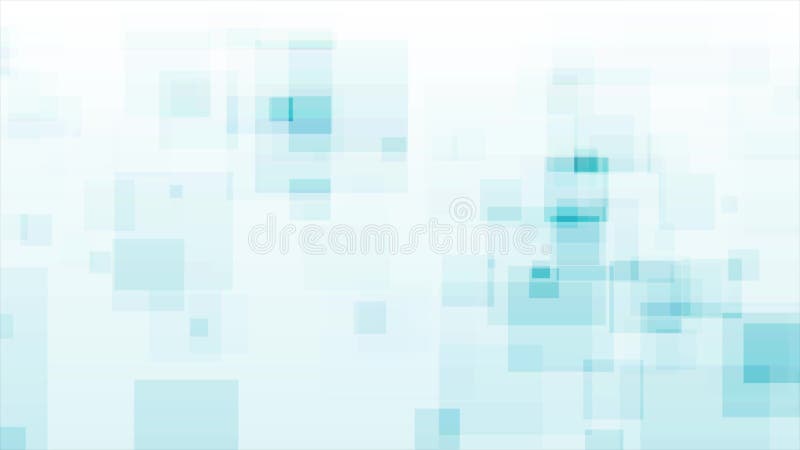 Light blue geometric tech motion background with glossy squares stock illustration