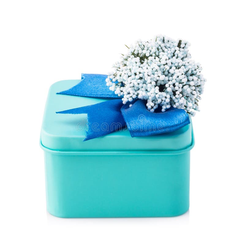 Light blue gift box stock photo. Image of christmas, object 85257424