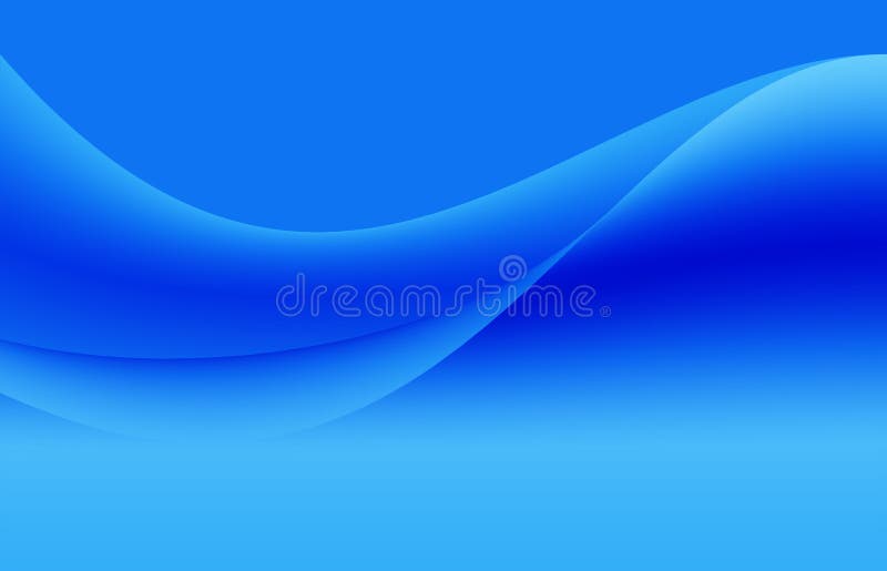 Light blue gradient or shadow abstract science background with curved pattern graphic. Wave flow shape design create decoration stock illustration