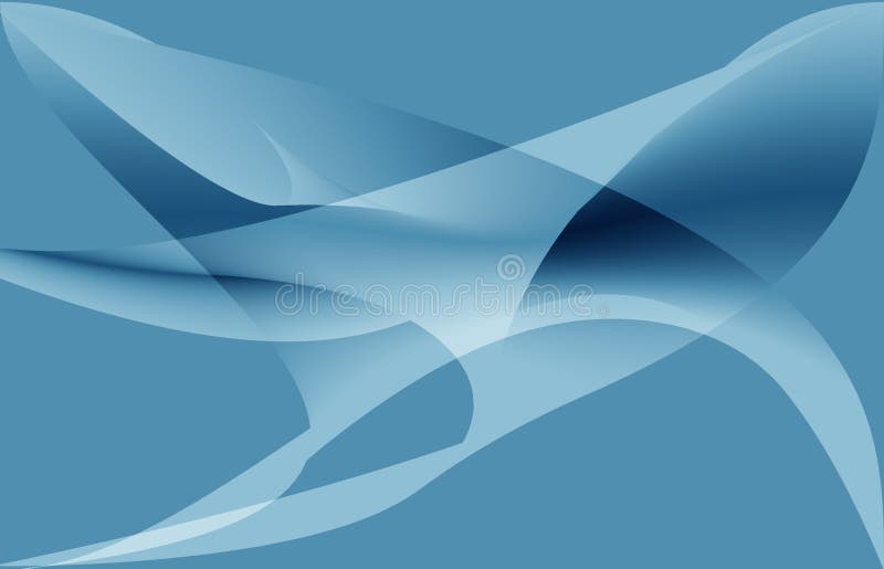 Light blue gradient or shadow abstract science background with curved pattern graphic. Wave flow shape design create decoration royalty free illustration