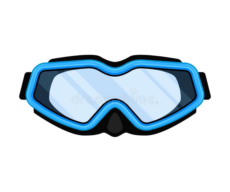 Light Blue Mask for Swimming. Vector Illustration on White Background ...