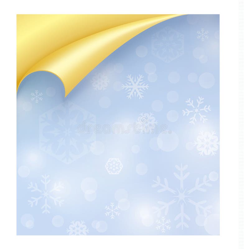 Light Blue Paper with Snowflake Texture and Curled Stock Vector Illustration of paper