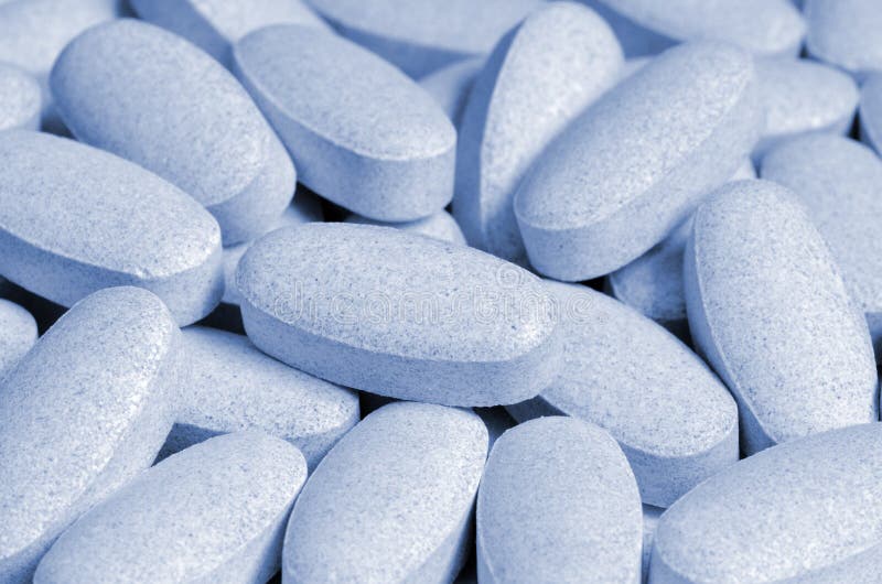 Light Blue Pills Closeup View Stock Photo Image of dysfunction