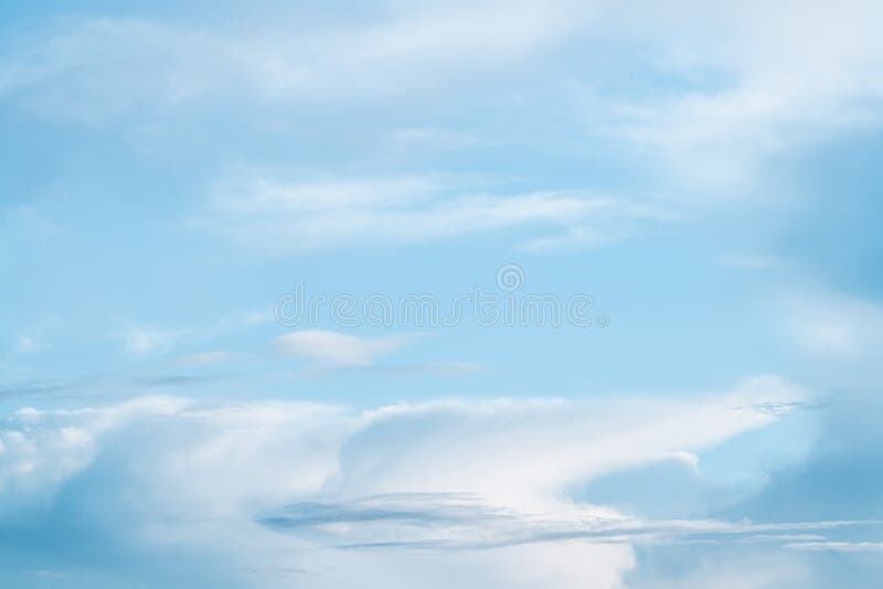 Light Blue Sky with Fluffy Clouds for Relaxing Background or Wallpaper  Stock Image - Image of panorama, cloudy: 199566375
