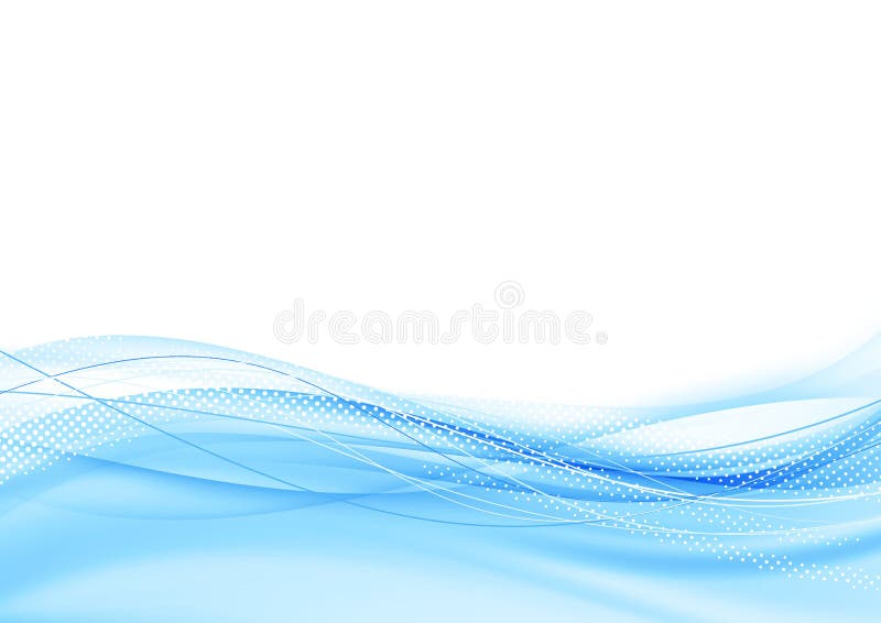 Light blue swoosh border elegant waves flow graphic background