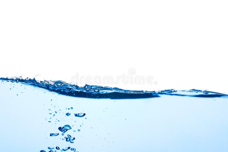 Light Blue Water Wave with Air Bubbles and a Little Bit Splashed