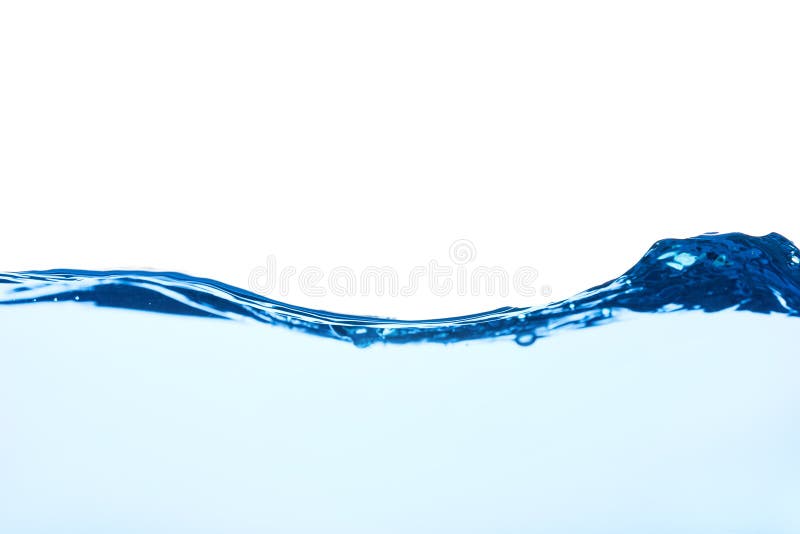 Light Blue Water Wave with Air Bubbles and a Little Bit Splashed