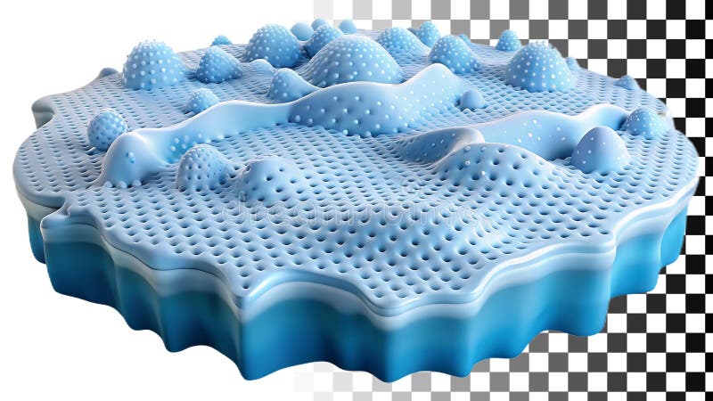 Light blue wave, gentle water surface texture png transparent image Generative AI vector illustration