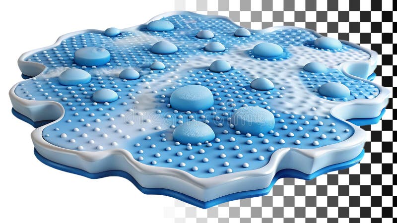 Light blue wave surface, water ripple texture png transparent image Generative AI vector illustration