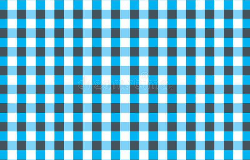 Light Blue and White Gingham Pattern Teblechloth.Vector Illustration
