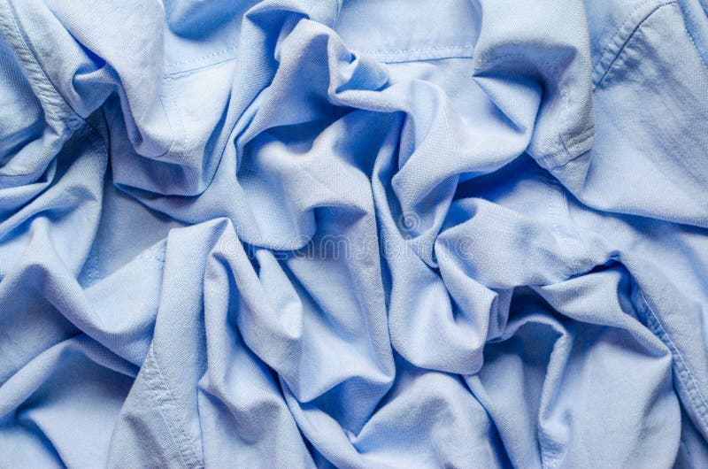 Wrinkled blue fabric