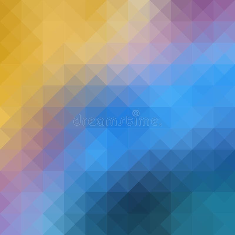 Light Blue, Yellow vector Pattern. triangular template. Geometric sample. Repeating routine with triangle shapes. New stock illustration