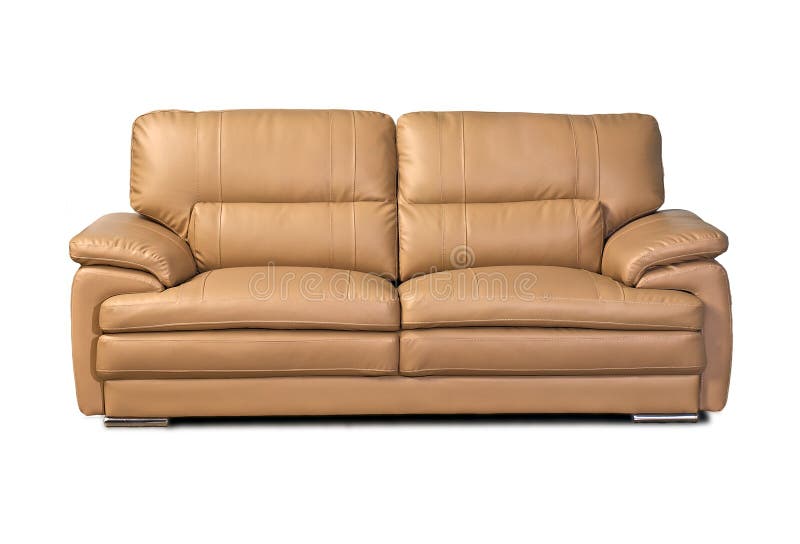 Light brown leather sofa stock photo. Image of color 67326870