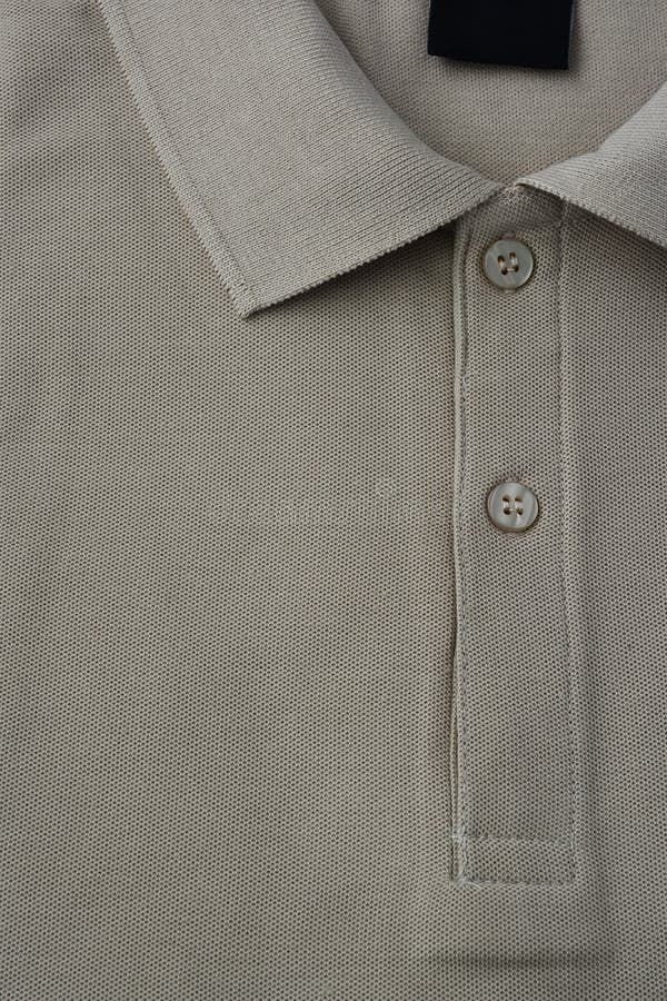 Light brown polo t-shirt. stock photo. Image of buttons - 154717592