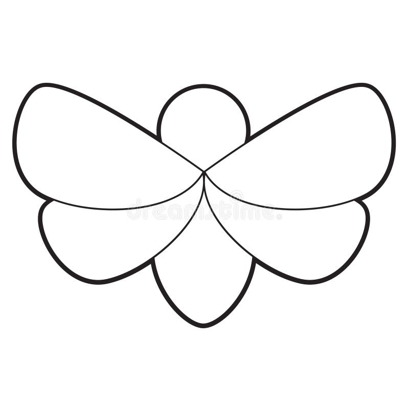 Light Lightning Bug Insect Lines Outline Isolated Stock Illustration