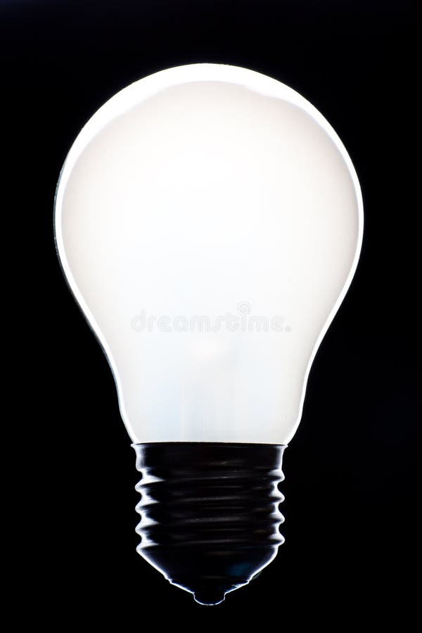 Empty Light Bulb on White Background Stock Image Image of electricity, transparent 17066145