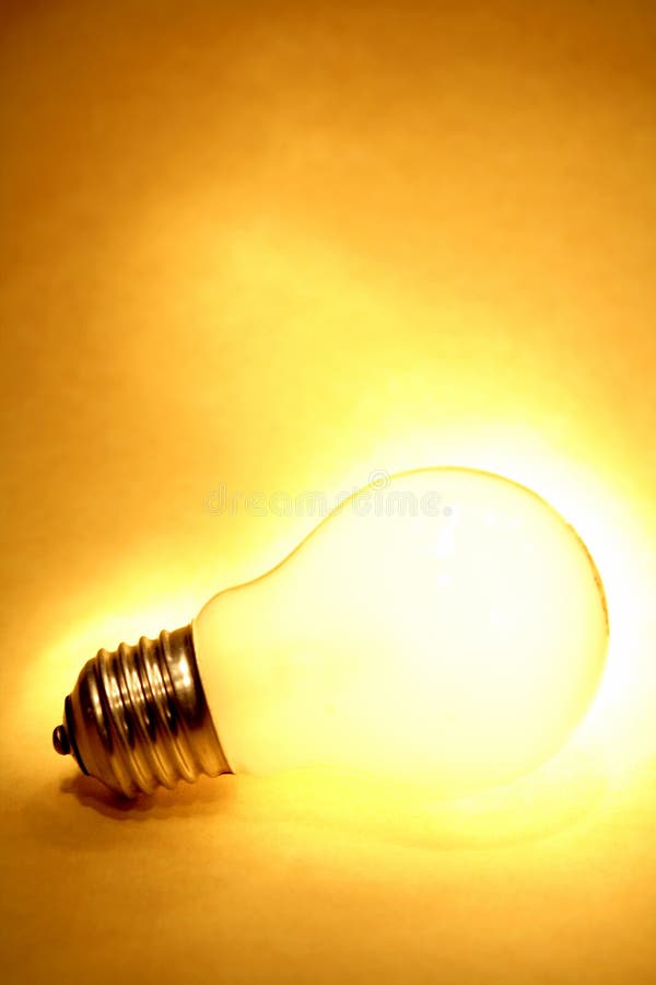 Neon Light Bulb stock photo. Image of idea, electricity 23961992