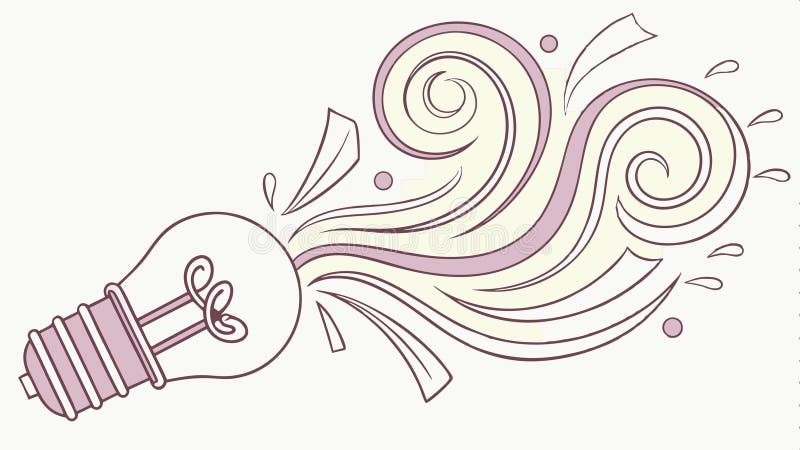 Light bulb with abstract lines, innovation and idea concept vector design Generative AI vector illustration