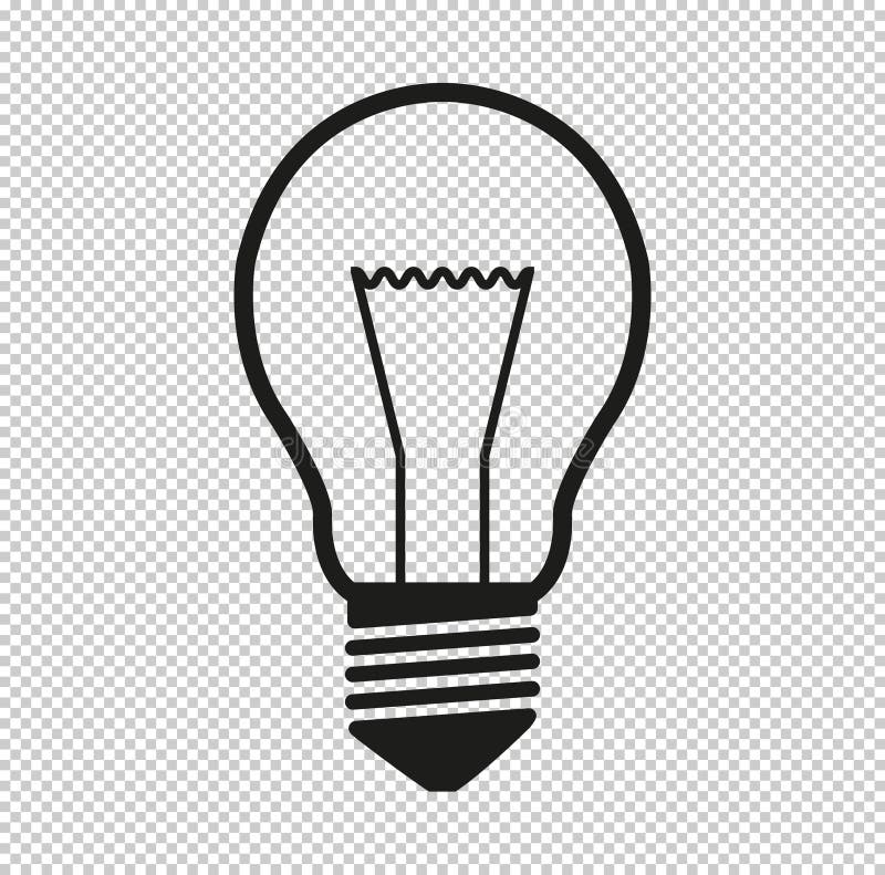 Light Bulb Black Vector Icon Stock Vector Illustration of