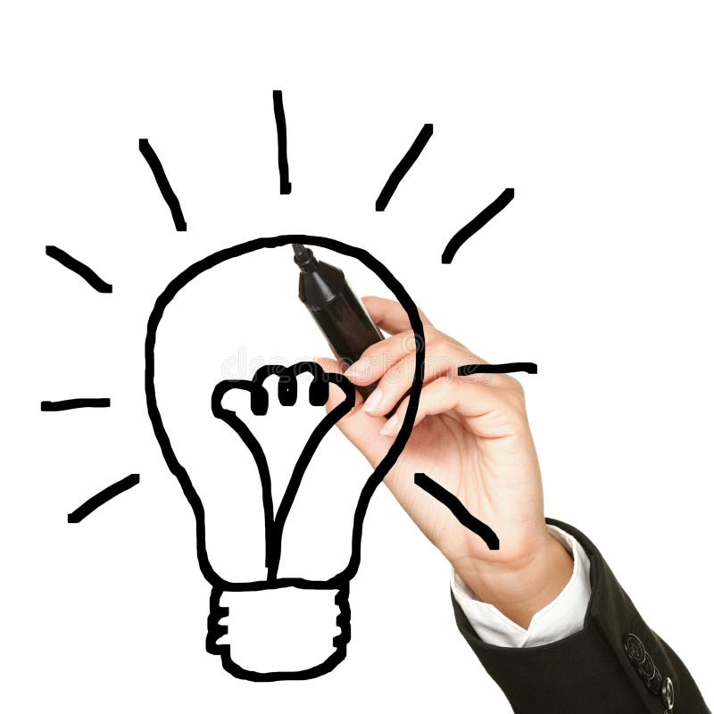 Light bulb business idea royalty free illustration