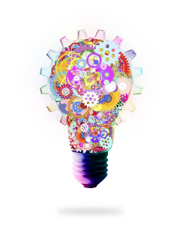 Light bulb design by cogs and gears