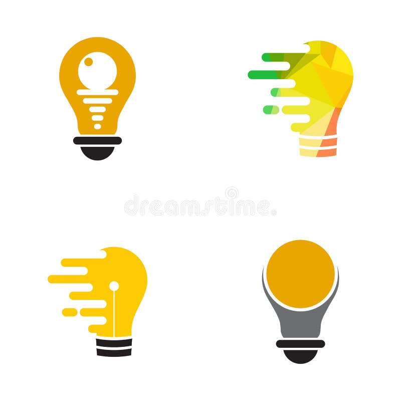 Light Bulb Electric Logo Design Template Stock Vector Illustration of flat, light 228471992