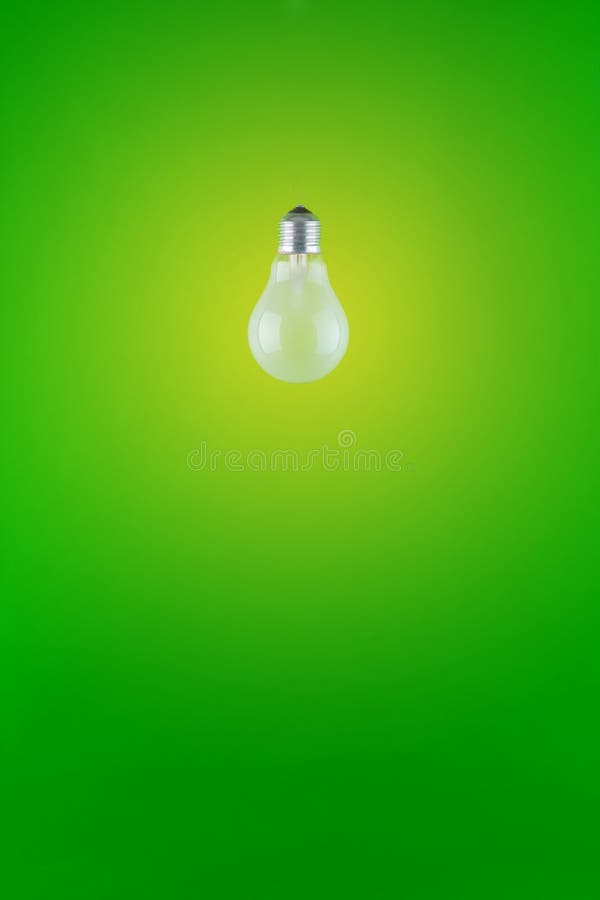 Light Bulb on Green Background Stock Photo Image of lamp, device 7731546