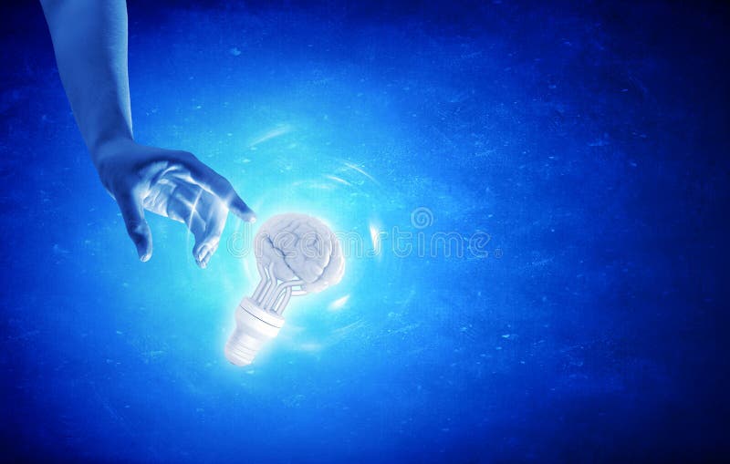 Light bulb in hand stock photo. Image of domination, energy 60433412
