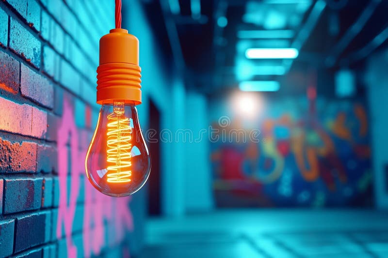 A Light Bulb Hanging from a