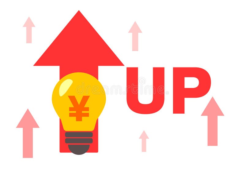 Light bulb illustration regarding electricity bill increase decreaseimage of decrease διανυσματική απεικόνιση