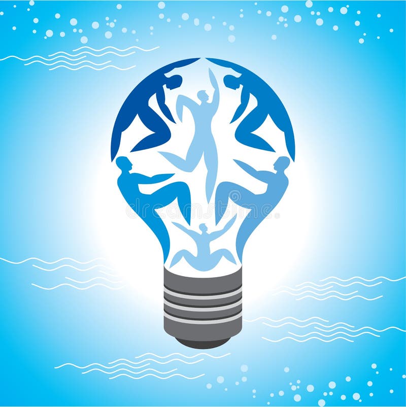 The Light Bulb for Job and Business Concept Stock Vector Illustration