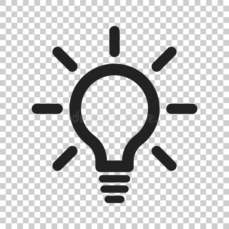Light bulb line icon vector. Electric lamp in flat style. Idea s royalty free illustration Light bulb line icon vector. Electric lamp in flat style. Idea s royalty free illustration